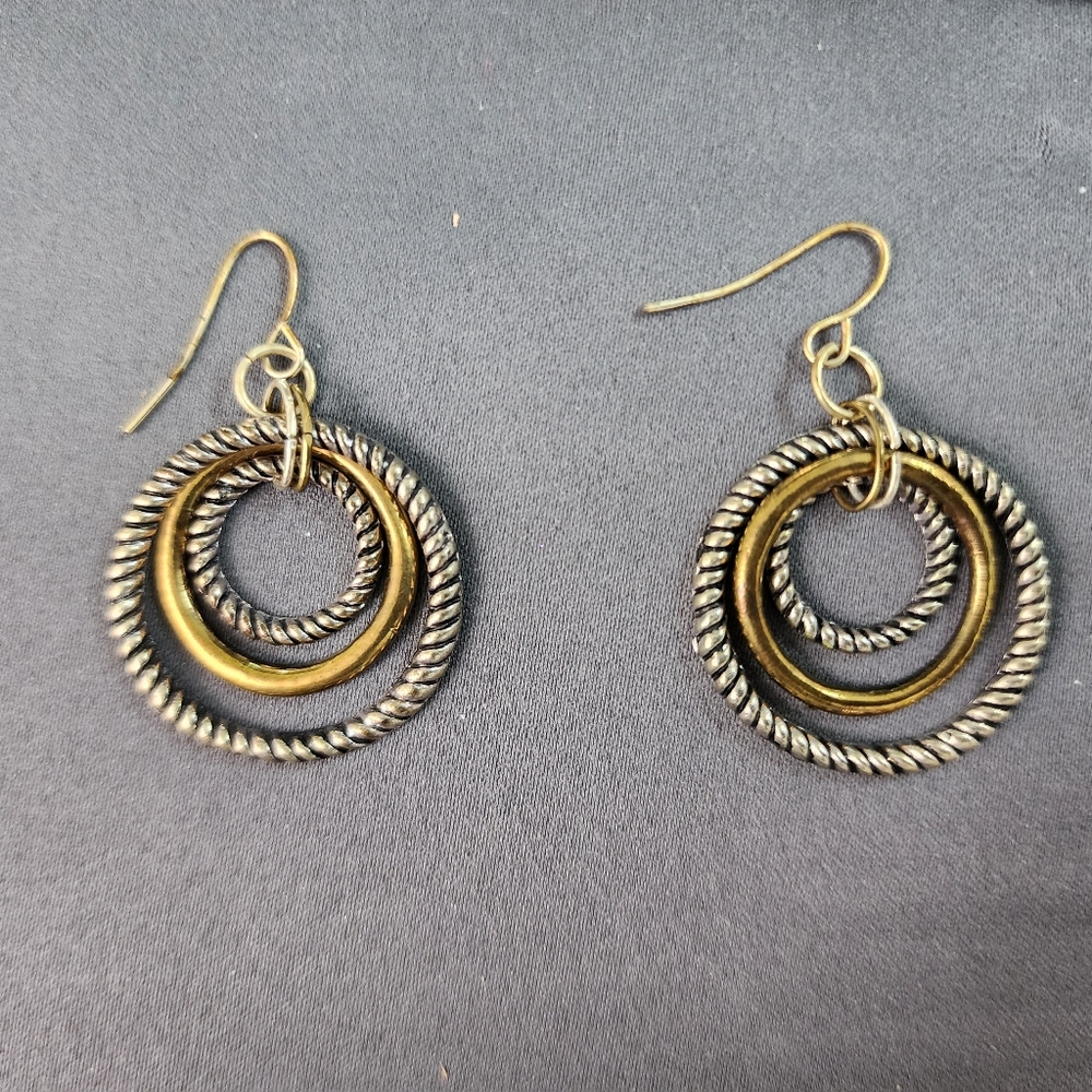3 Ring Hoop Earrings